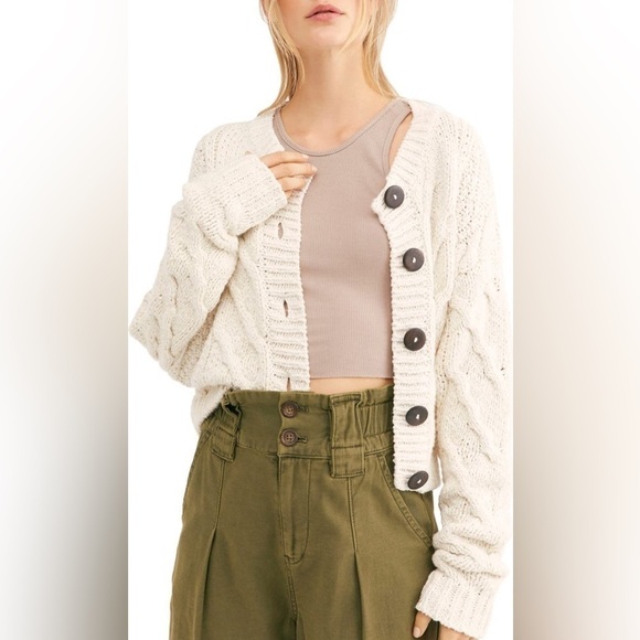 Free People Jackets & Blazers - Bonfire Cable Knit Cardigan
Free People